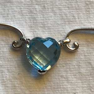 Unique London Blue Topaz Heart Necklace